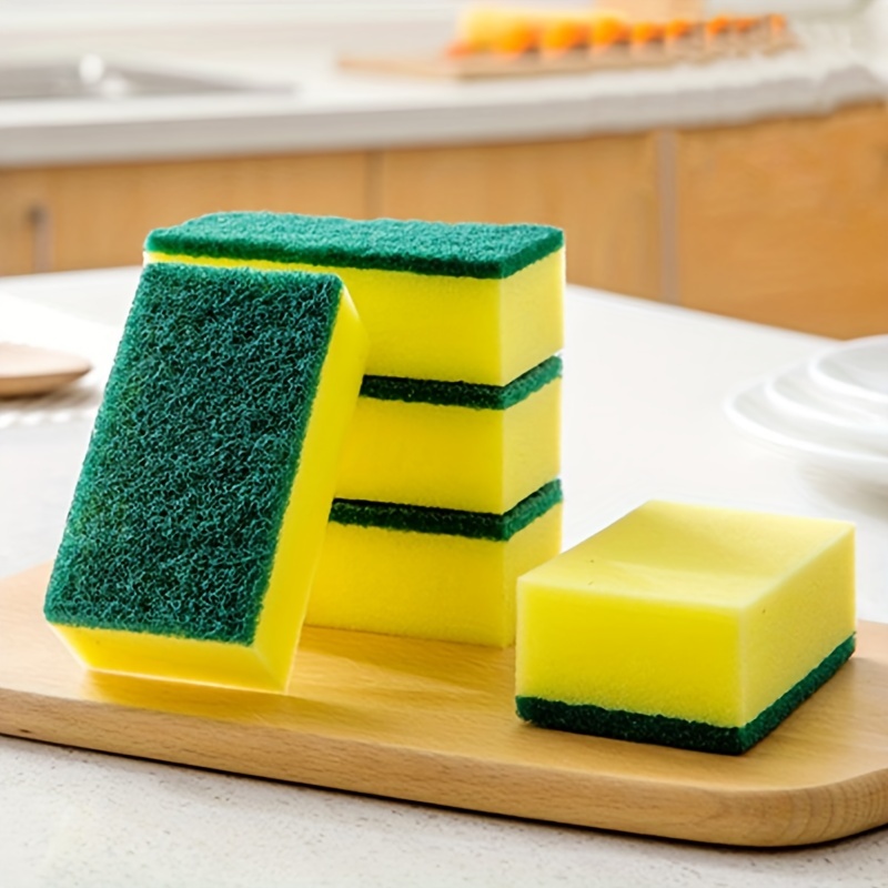 Multifunctional Cleaning Sponge With A Handle, Double-sided Scouring Pad,  Dishwashing Sponge, Premium Kitchen Sponge, Durable Non-scratch Sponge  Wipe, Super Absorbent, Cleaning Supplies, Cleaning Tool, Ready For School -  Temu