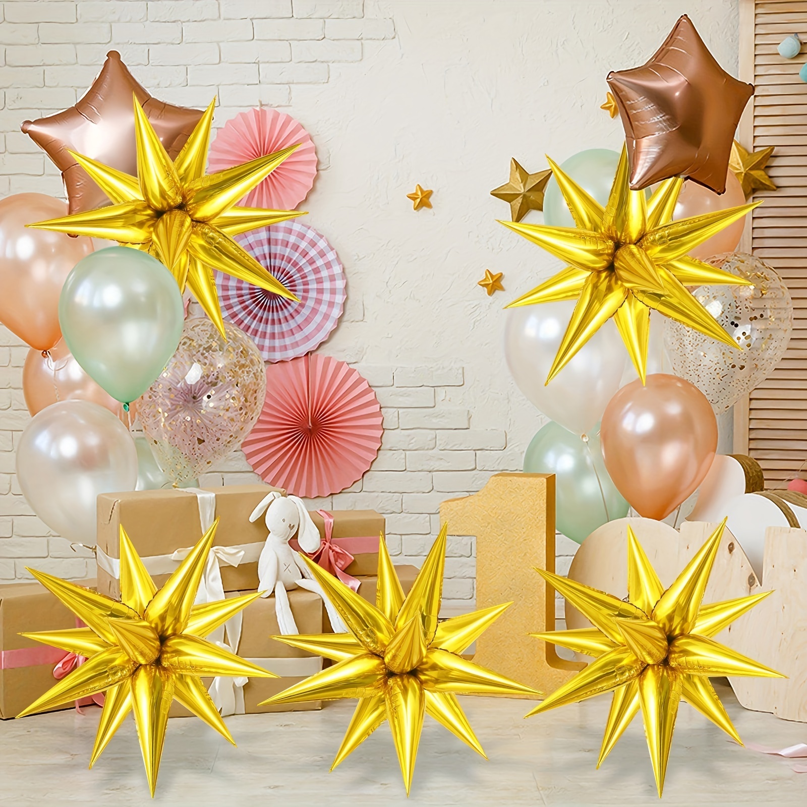 5PCS 10inch Four-pointed Star Foil Balloon Wedding Party