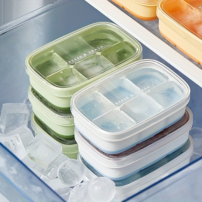 Mini Flexible Bottom Ice Tray Ice Cube Mold Household - Temu