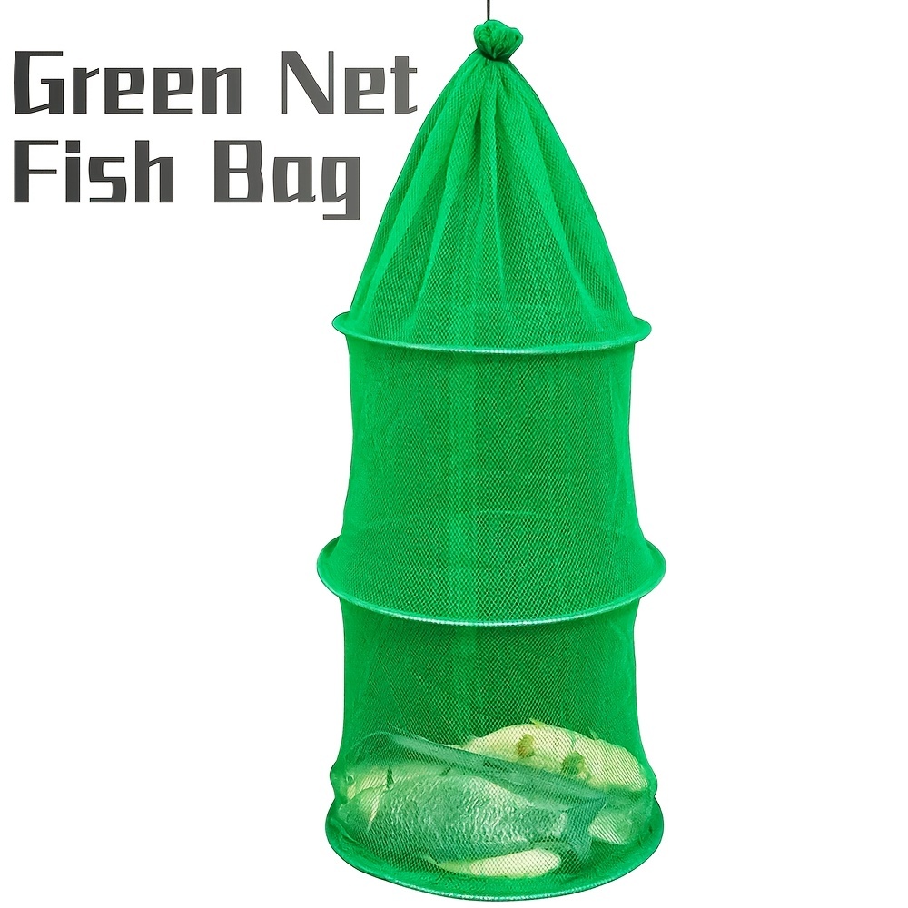 Mesh Fishing Bait Storage Cage Portable Fishing Net Fish - Temu