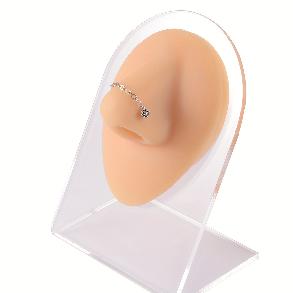 Lot 6 Anneaux De Nez 20G Avec Chaîne + Zircone Cubique Transparente – Acier Inox 316L Hypoallergénique