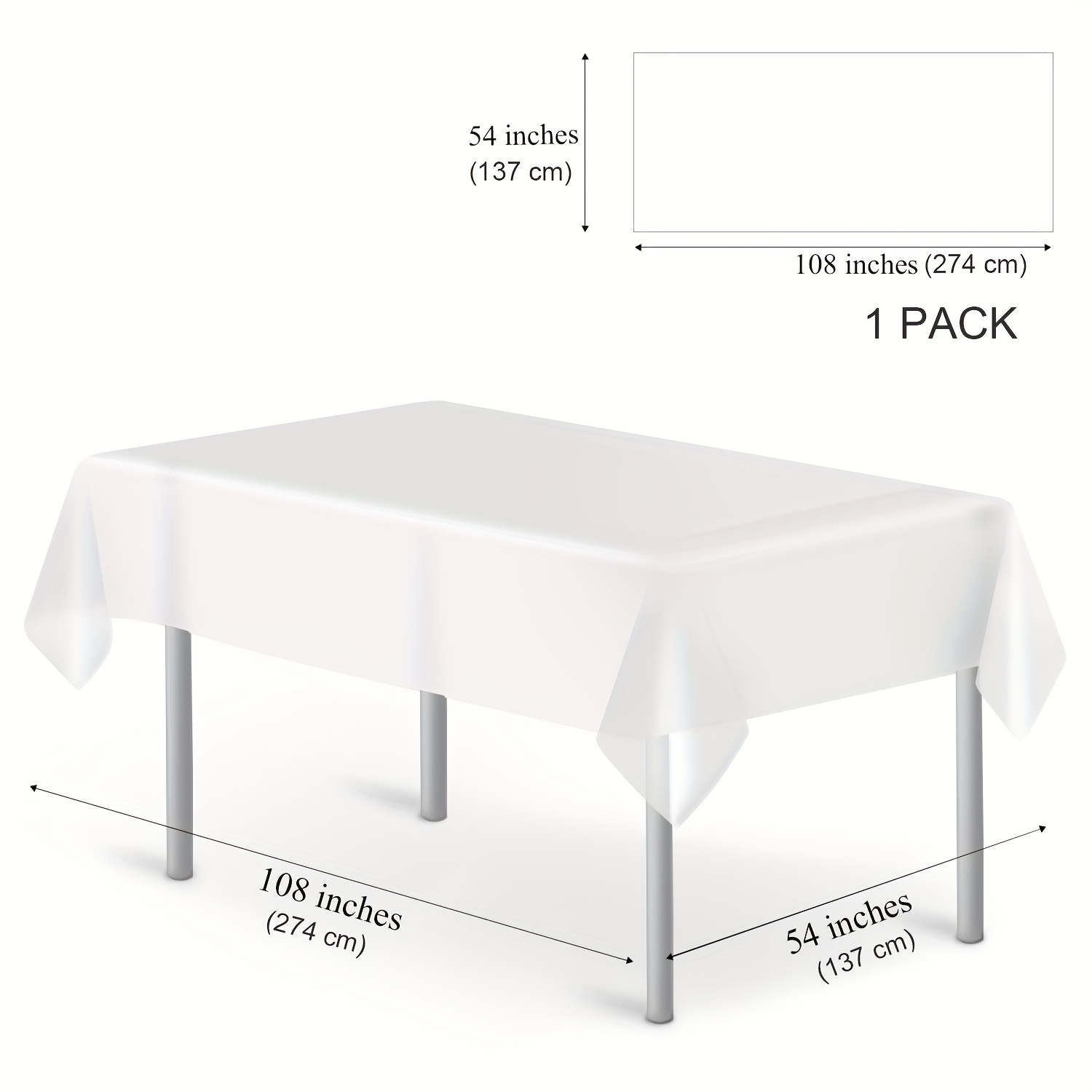 Craft And Party, 54X 100 Ft. Plastic Table Cover Roll for Party