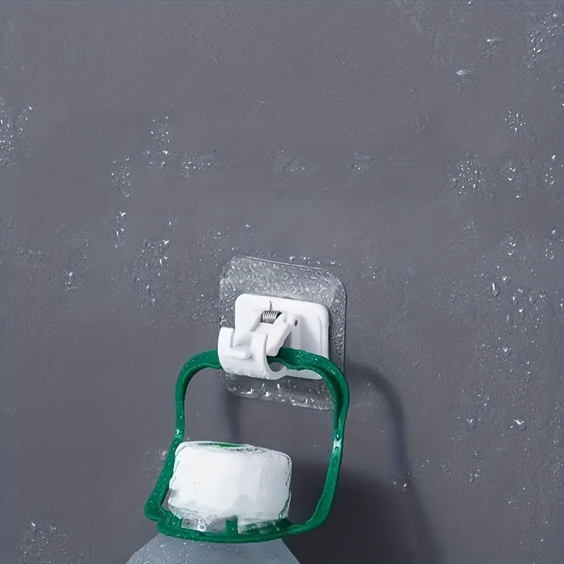 2pcs Adhesive Curtain Rod Bracket Holder Nail Wall Mounted