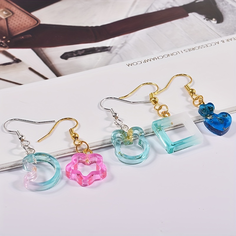 Earrings Resin Casting Silicone Mold Handmade Crystal Epoxy Jewelry  Supplies DIY