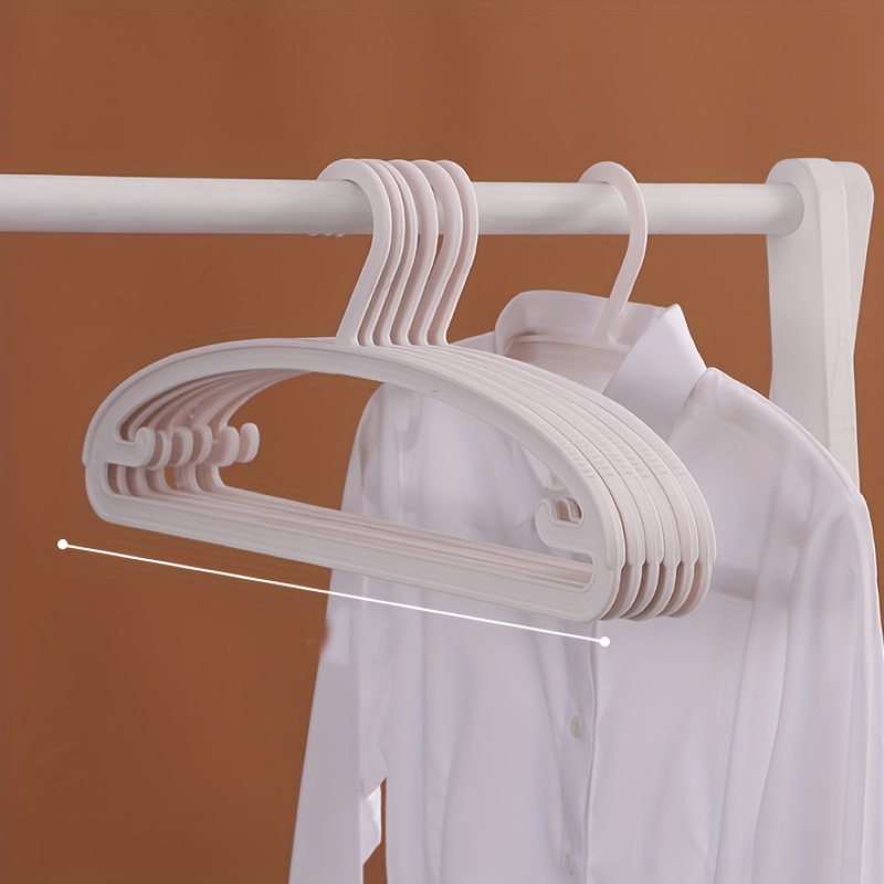5pcs-multifunctional Clothes Hangers Wholesale Wide Shoulder Wet And Dry Thick  Plastic Clothes Support Non-marking Non-slip Clothes Hangers Trousers - Temu