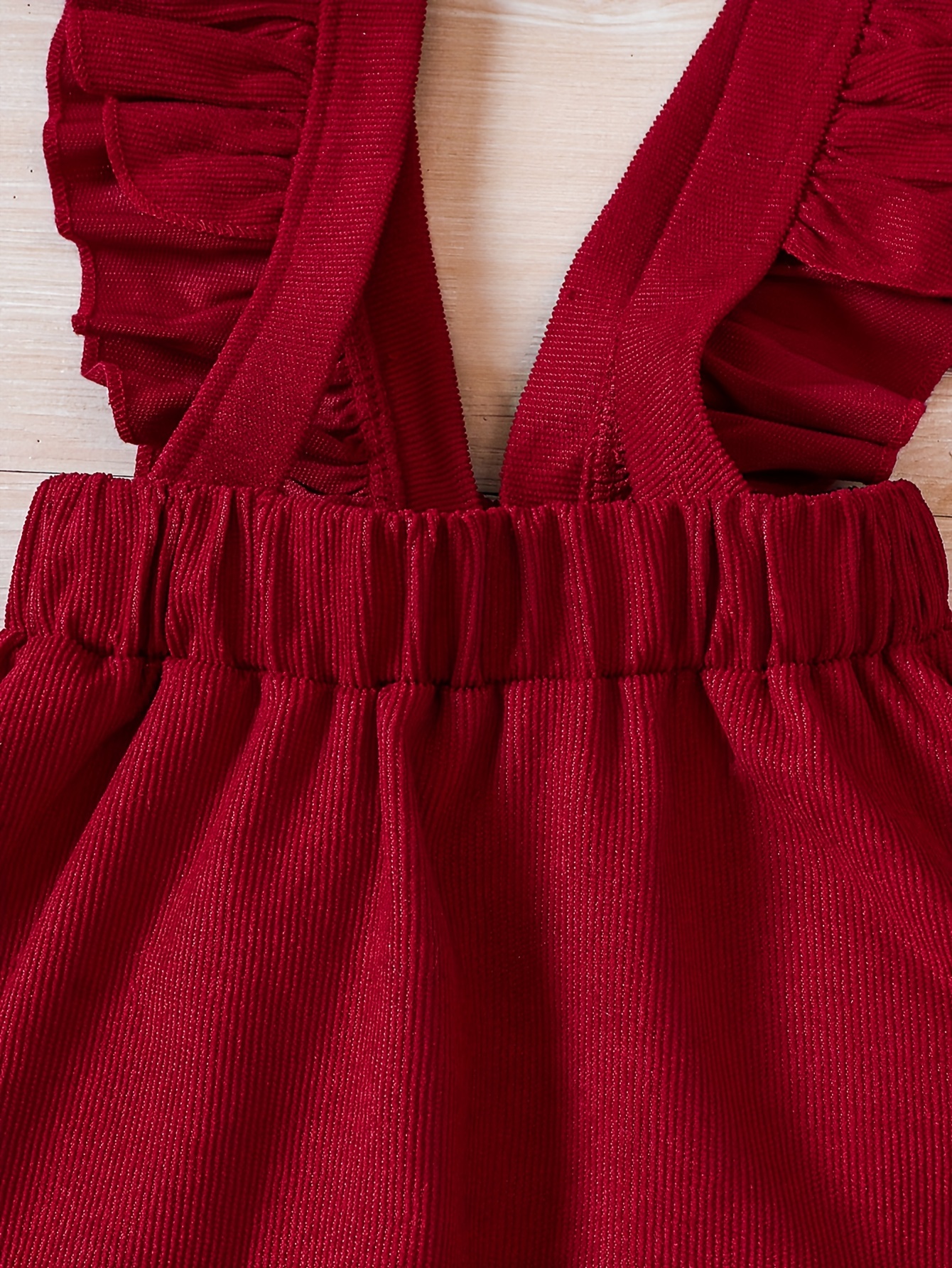 Girls Vintage Style Sets Flutter Trim Suspender Skirt + - Temu