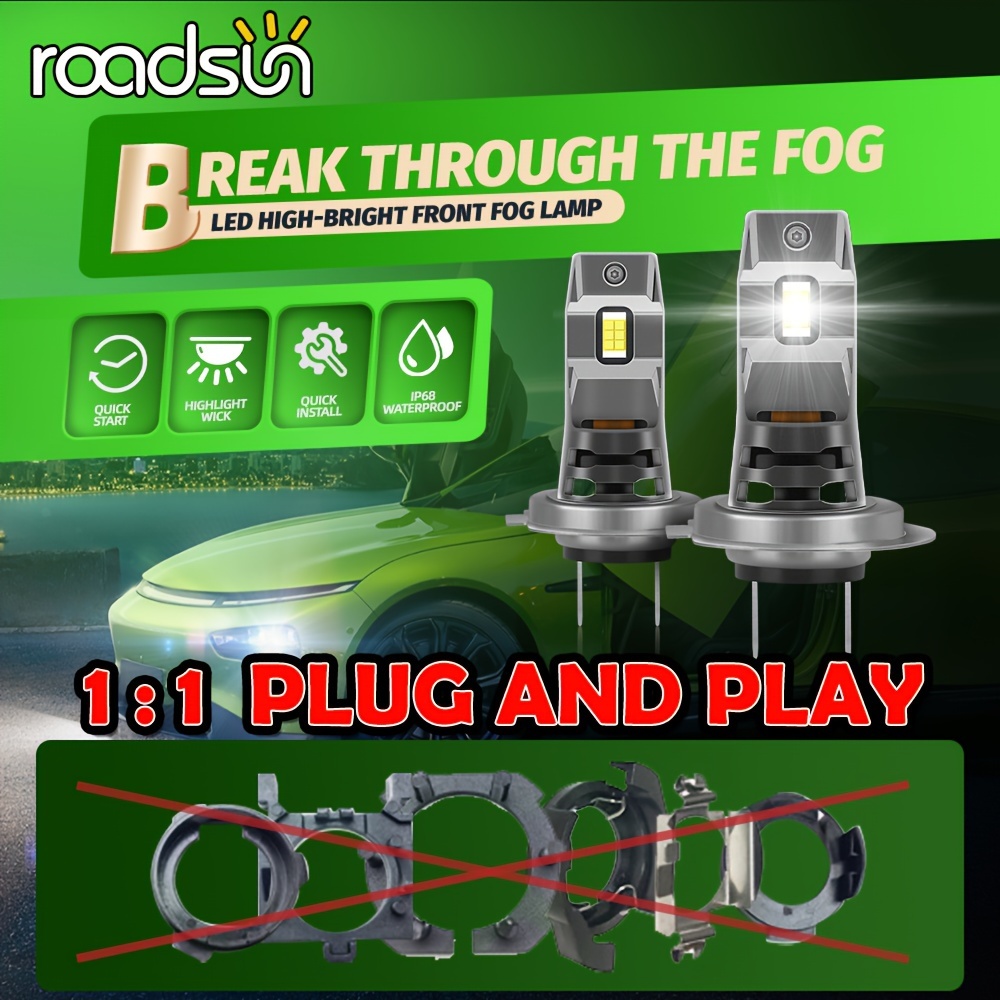 Mini Size Led Headlight Bulbs Car Plug Play H7 H11 9005 9006 - Temu