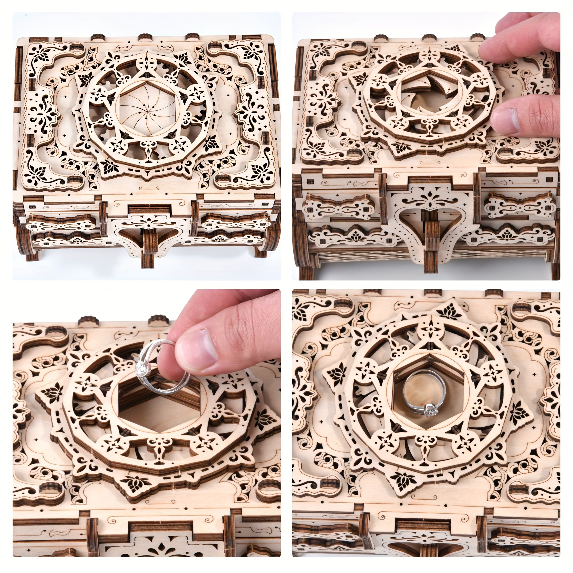 Robotime 3D Wooden Puzzles for Adults,LED Illuminated Wooden Globe  Puzzle,Model Building Kits 