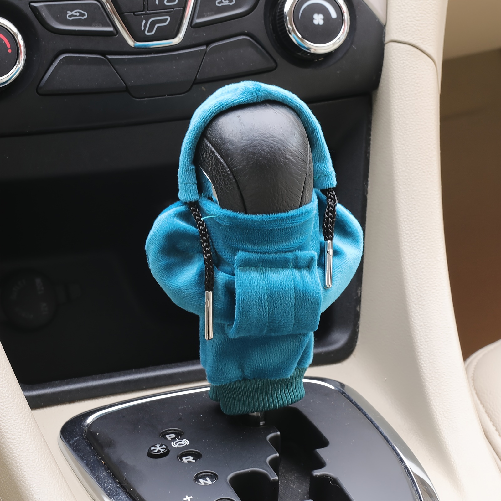 Mini levier de vitesse voiture levier de vitesse à capuche, couverture de  bouton de levier de vitesse de voiture, drôle mignon pull pull accessoires  d'intérieur de voiture (bleu)