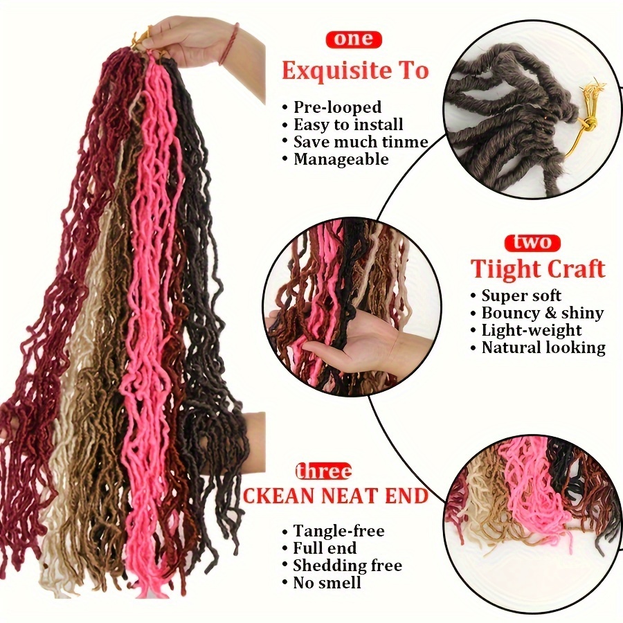 28' 10 Strands/Pack Synthetic Extension Butterfly Locs Crochet