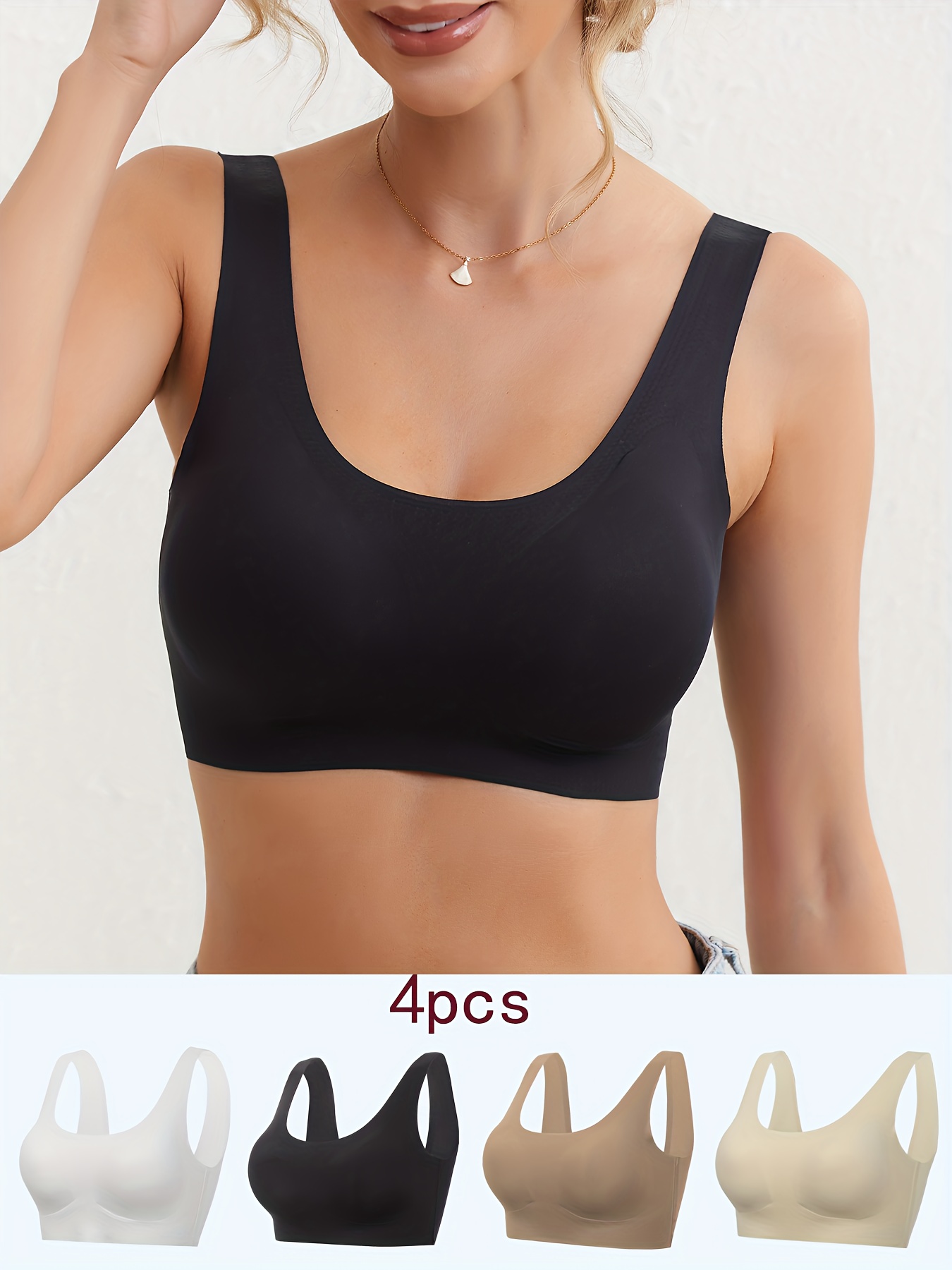 Seamless Solid Sports Bras Comfy Breathable Running Workout - Temu