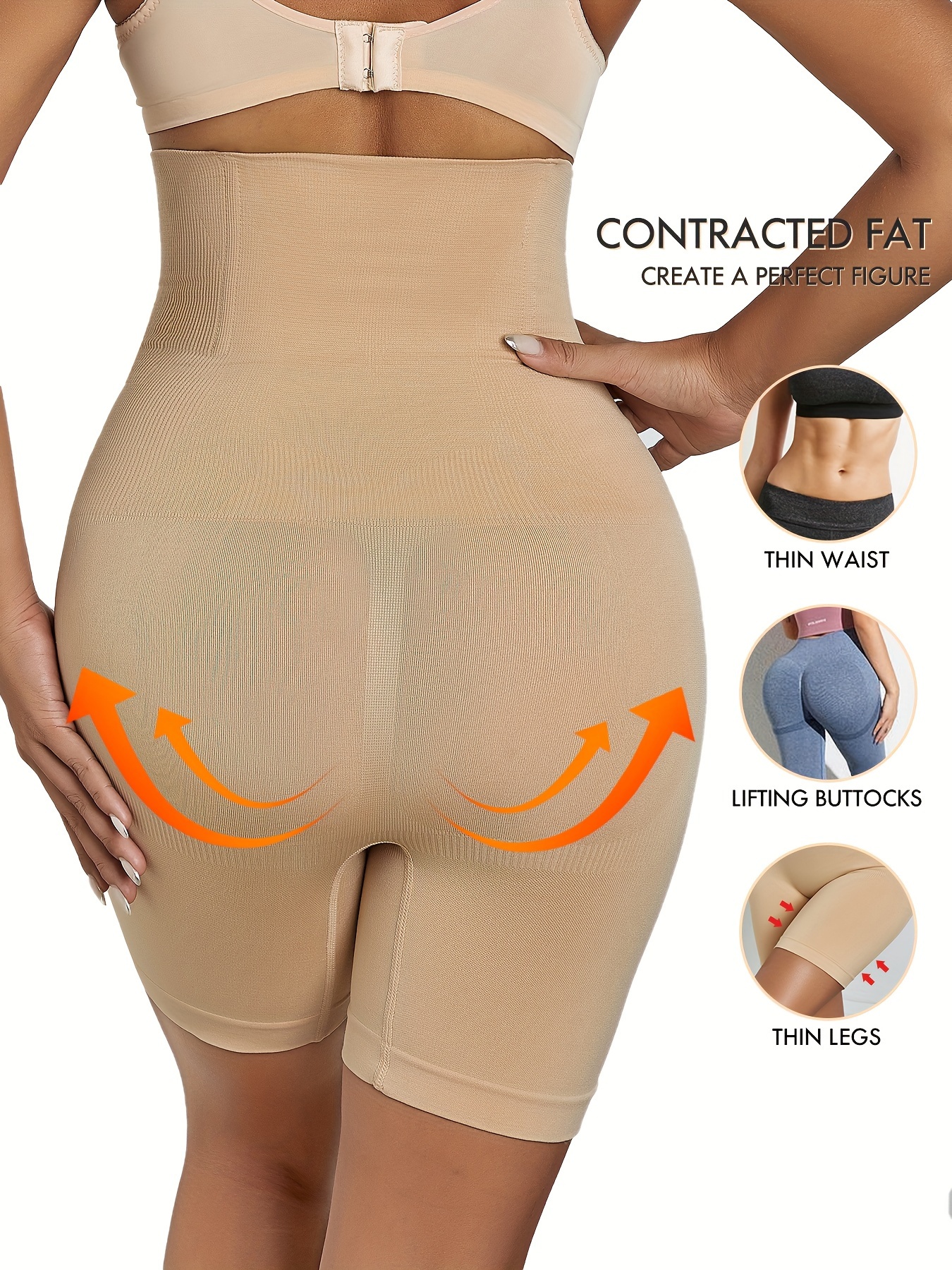 Women Tummy Control Panties Shapewear High Waist Thigh Slimmer Body Shaper  Butt Lifter BoyShort Panty 