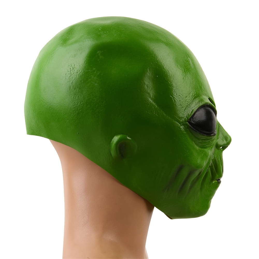 Tradineur - Máscara de alien color verde - Fabricado en Látex - Complemento  para disfraces de Halloween, carnaval - 28 x 25 x 32