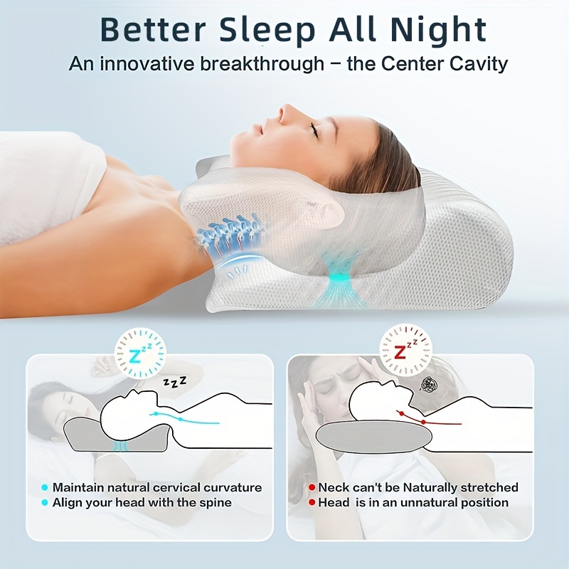 Memory Pillow Natural Orthopedic Pillow To Help You Sleep - Temu