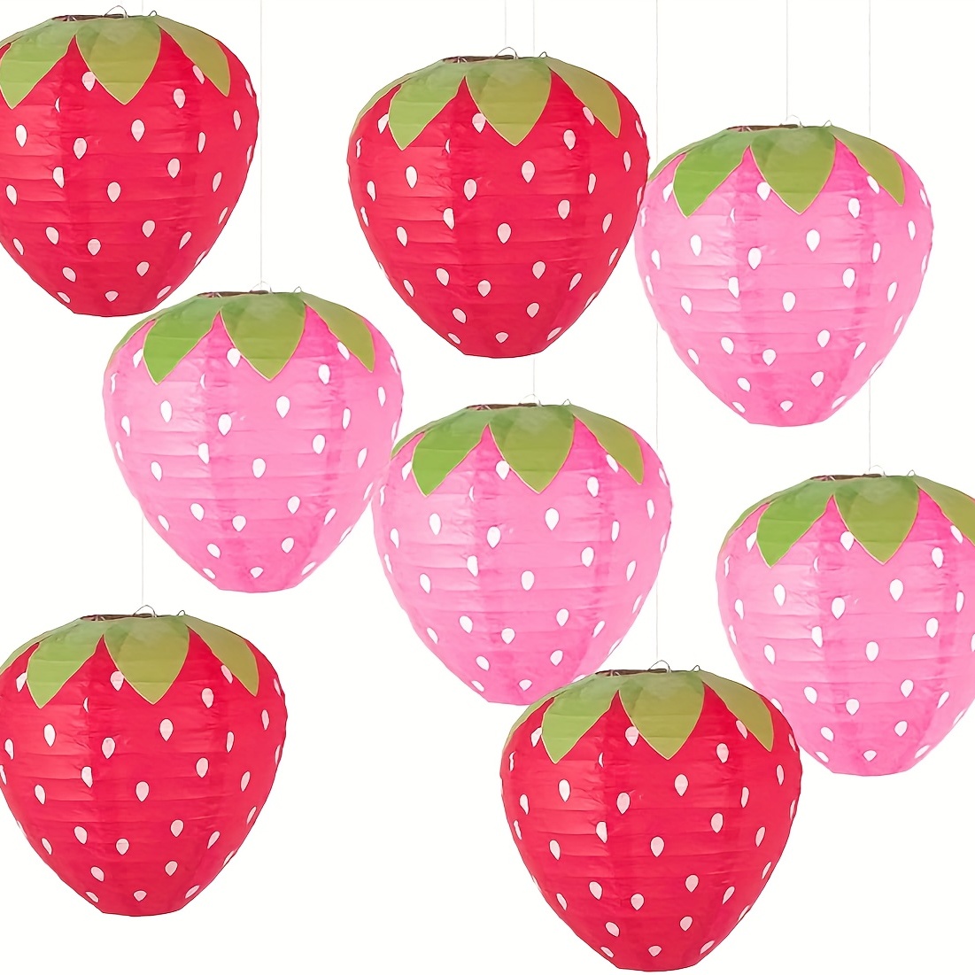 Small Strawberry Paper Lanterns Ornament Very Refreshing And - Temu