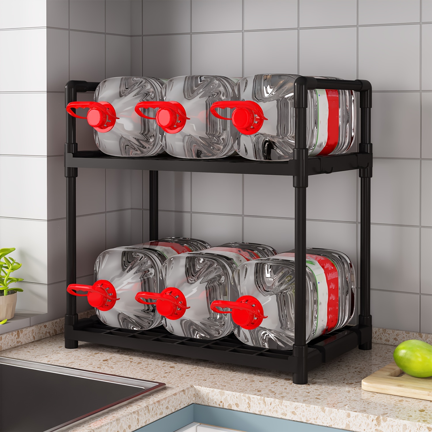 2 Layer Kitchen Storage Rack, Wall Organiser