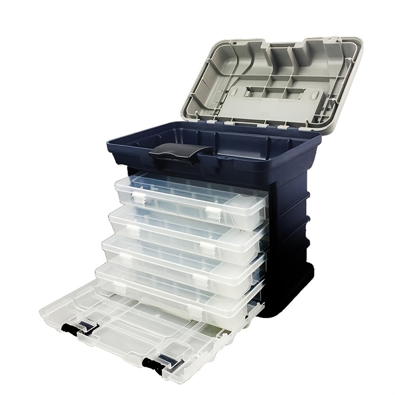 Tackle Box, Waterproof Portable Tackle Box Organizer with Storing Tackle  Set Plastic Storage - Mini Utility Lures Fishing Box, Small Organizer Box