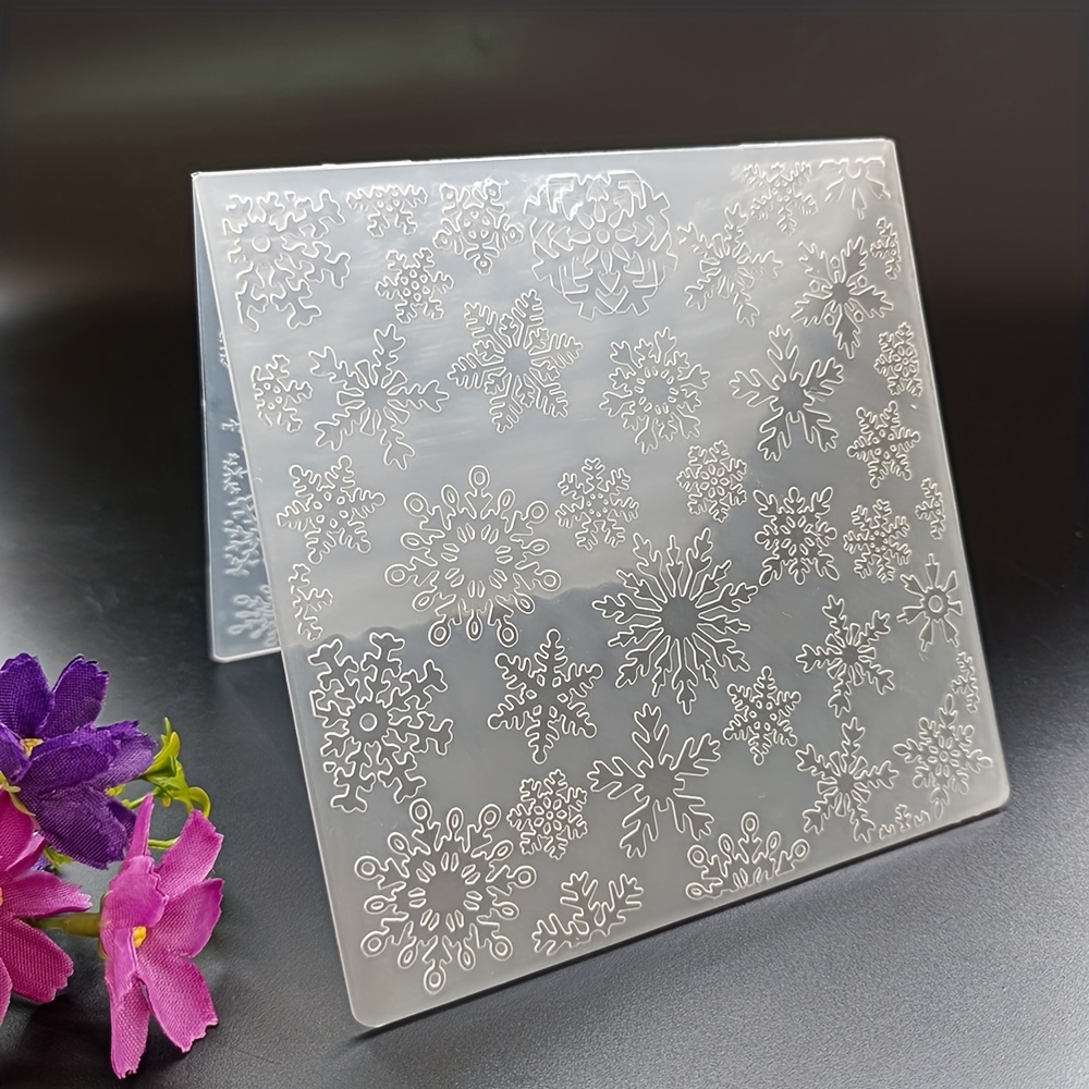 New Snowflakes Embossing Folder Plastic Embossing Folders - Temu