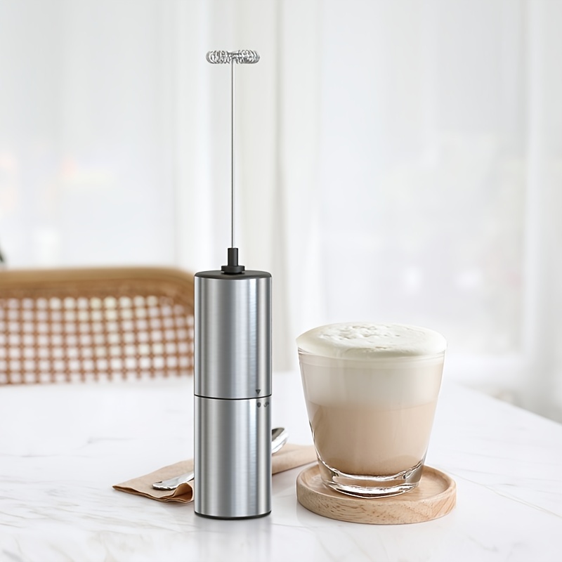 Electric Milk Frother Foam Maker Mixer Coffee Drink Frothing Wand Battery  Operated Portable Handheld Foamer High Egg Speed