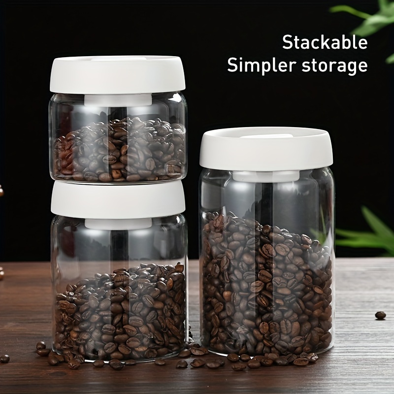 Stackable Square Glass Jars With Airtight Bamboo Lid Perfect - Temu