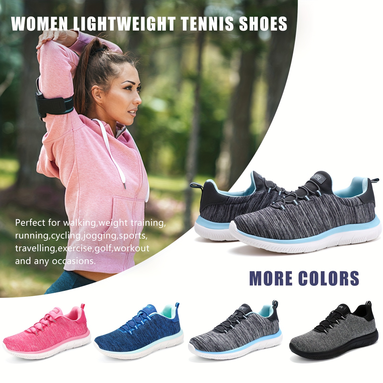 Women's Slip Lightweight Fashion Sneakers Breathable Non - Temu Canada