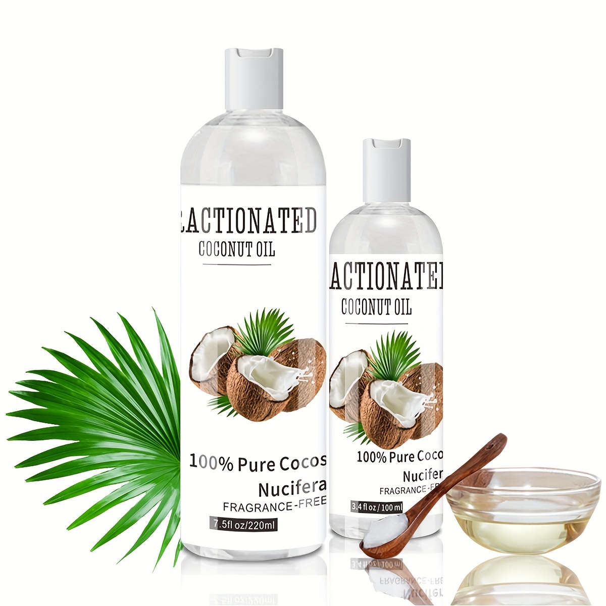  Handcraft Blends Aceite de coco fraccionado, 100% puro y  natural, aceite portador de coco de grado prémium para aceites esenciales, aceite  de masaje, aceite hidratante para el cabello y aceite 