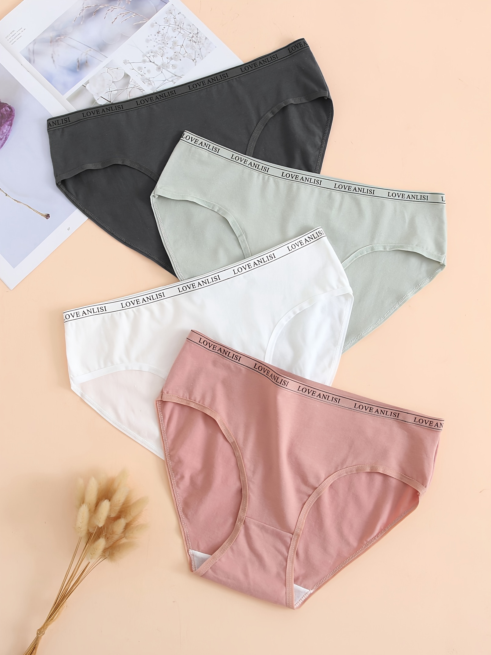 Colorful Cotton Panties Seamless Soft Stretchy Bikini Briefs - Temu