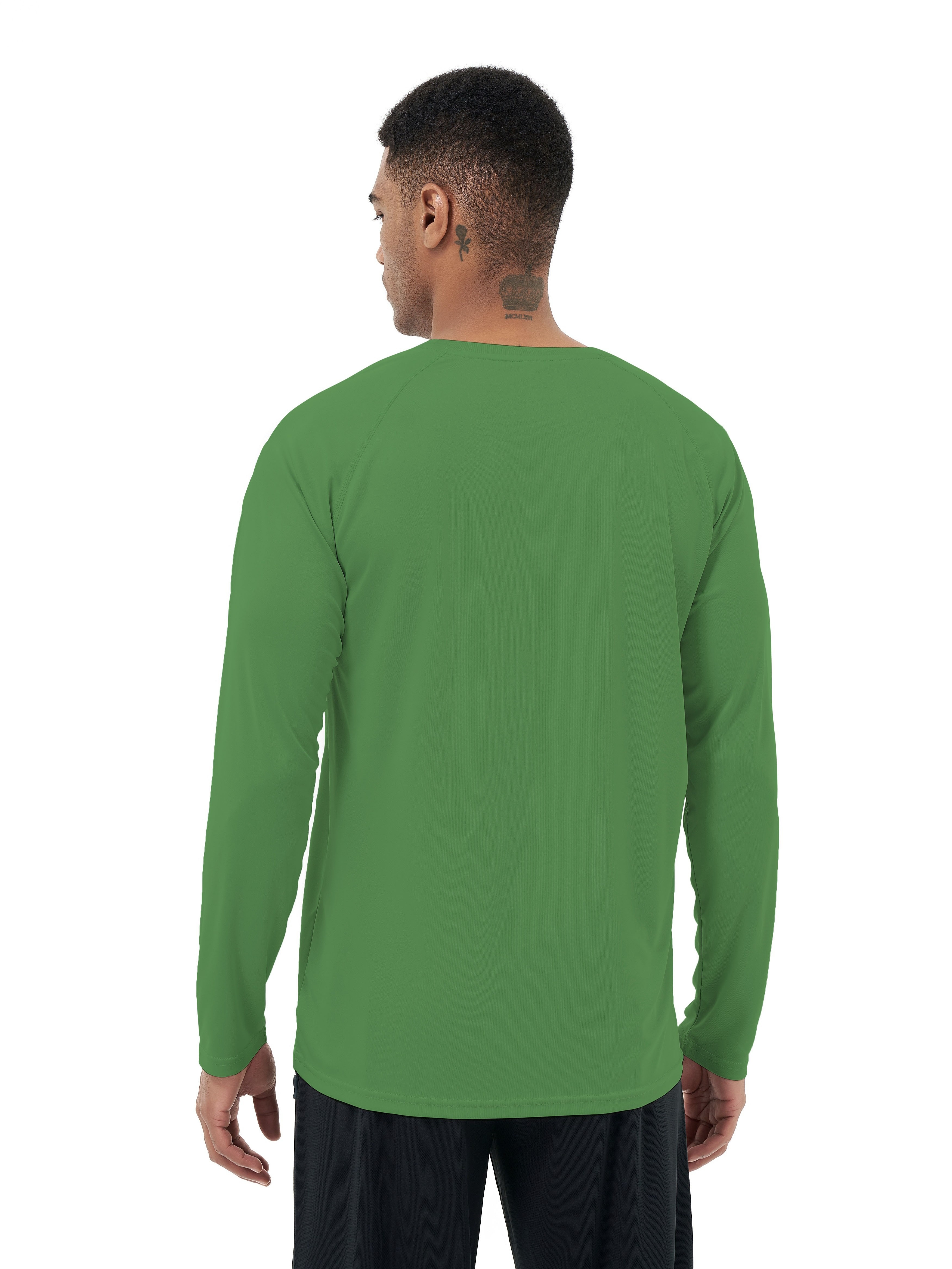 Men's Solid Color Upf 50+ Sun Protection T shirt Long Sleeve - Temu