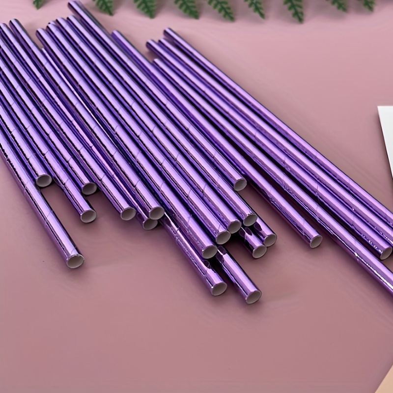 Purple Bendy Paper Straws