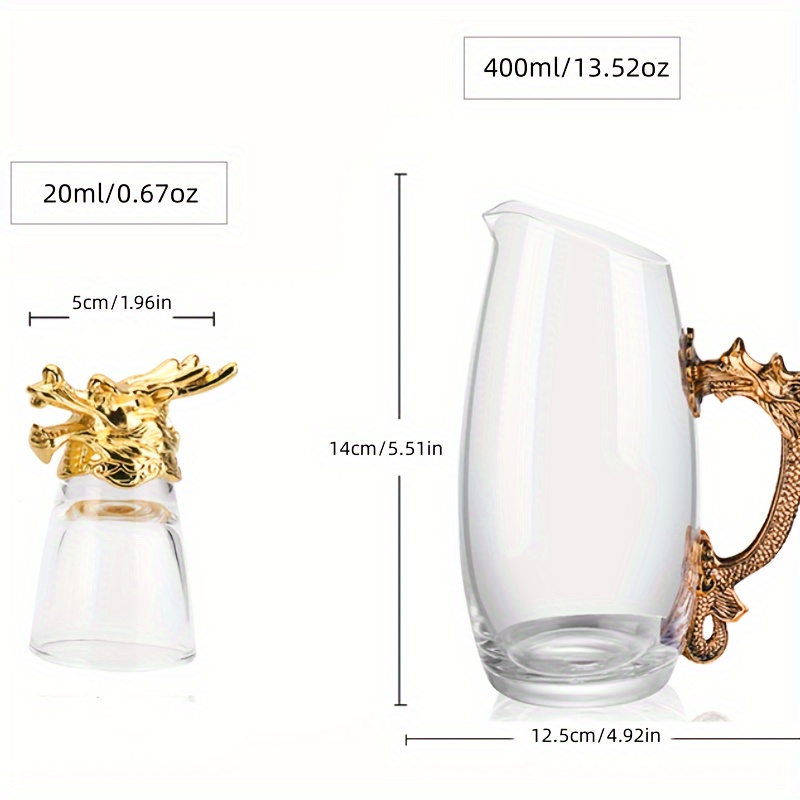 Ultra Small Wine Glass Kit, Clear Transparent Wine Pot And Stemmed Glasses,  Chinese Baijiu Set, For Restaurant And Home Use, Drinkware Accessories -  Temu