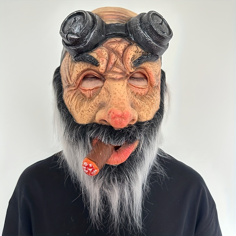 Comprar Máscara de anciano de látex para Halloween, Cosplay, fiesta,  cubierta para todo el rostro realista, casco PL