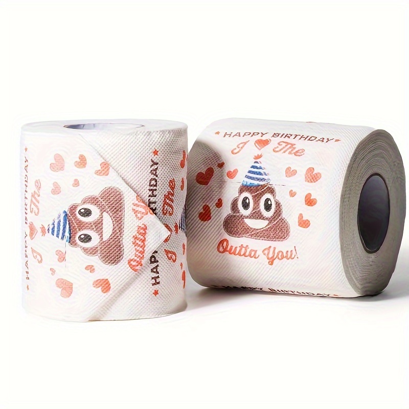 Happy Birthday Toilet Paper Prank, Novelty Funny Toilet Paper Roll Party  Supplies Decorations Funny Tissue Rolls, Gag Gifts For Men And Women,  Birthday Decor, Christmas Decoration, Christmas Gift, Christmas Supplies,  Christmas Party