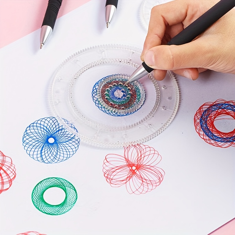 Wooden spirograph, toddler spiral drawing kit – MirusToys