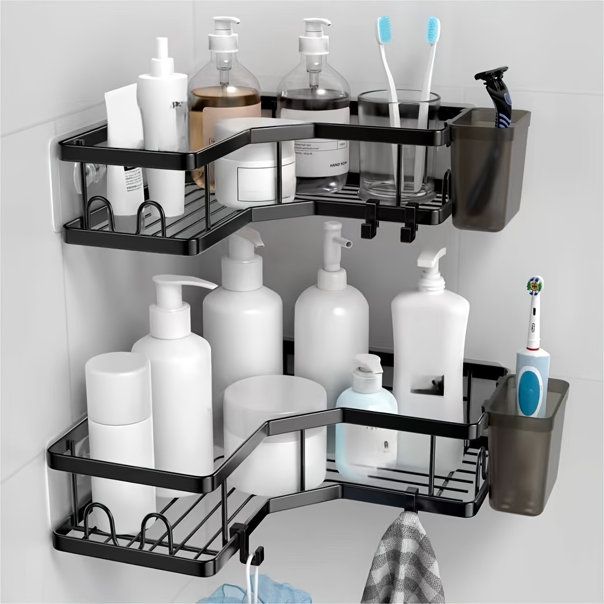 Corner Shower Shelves Bathroom Storage Rack Multifunctional - Temu