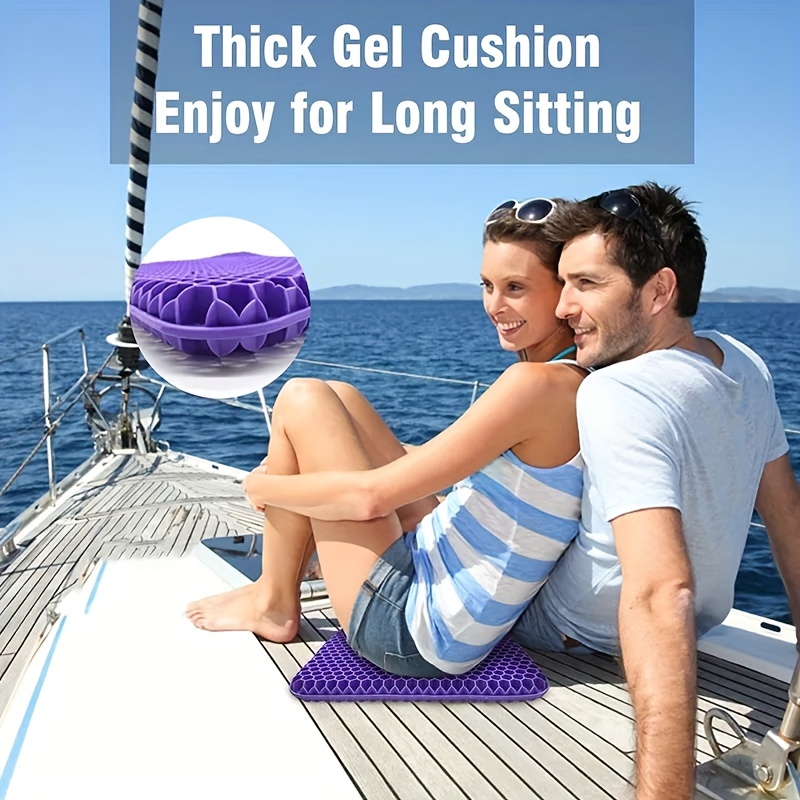 Breathable Honeycomb Purple Gel Seat Cushion for Long Sitting, Tailbon