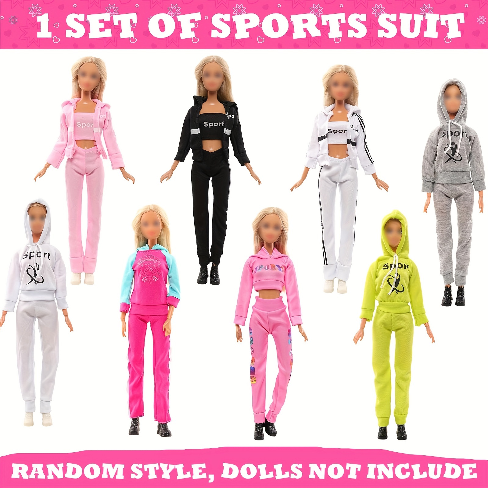  43Pcs Doll Clothes and Accessories Pack Including 10