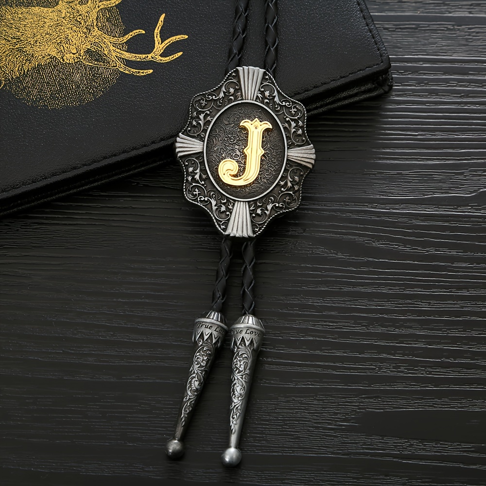 TEMU Western Cowboy Letter Necktie, Bolo Ties For Men