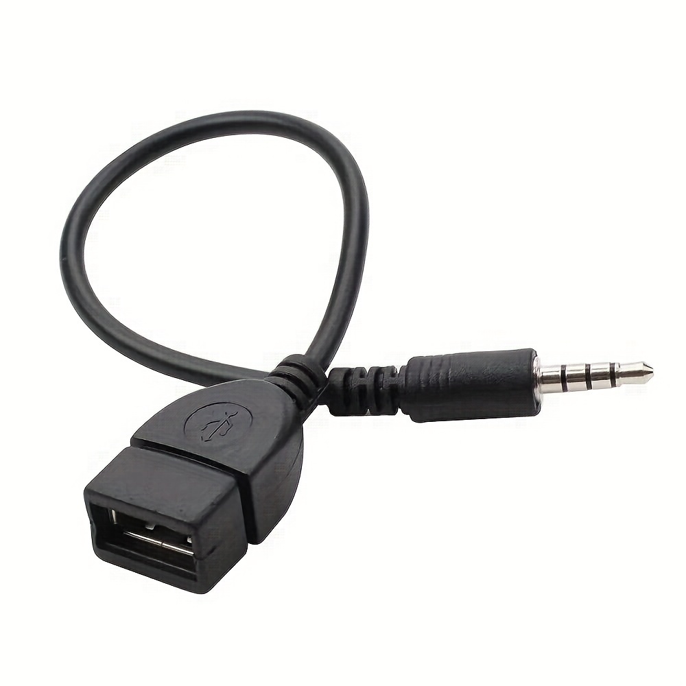 Usb Cable Audio Automóvil 3 5 Mm Cable Adaptador Otg 3 5 Mm - Temu