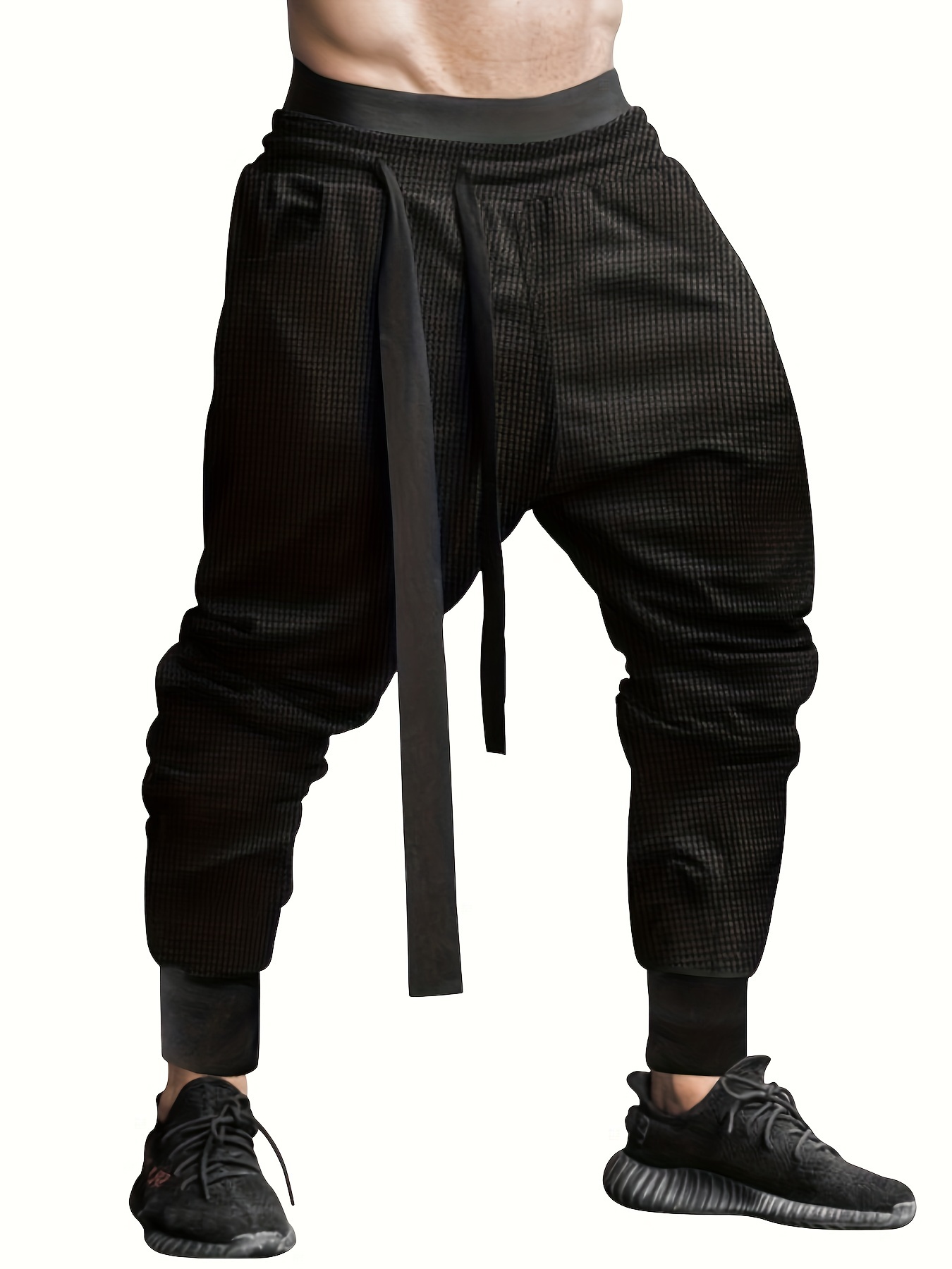 Men Fashion Street Harem Pants Hip Hop Elastic Cargo Pants Joggers Trousers  New 