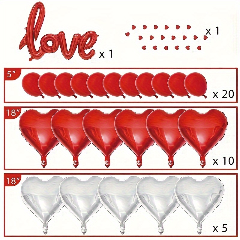 9pcs Set Palloncini Love Decorazioni San - Temu Italy