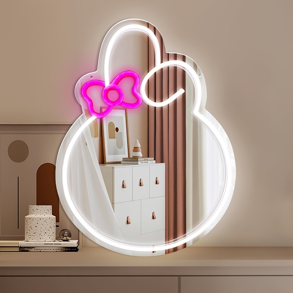 1pc Miroir Mural De Chambre À Coucher Neon Sign, Pour Commode, Vestiaire,  Salon, Chambre, Couloir Miroir Lumineux Au Néon, Avec Lumières LED  Dimmables - Temu Switzerland