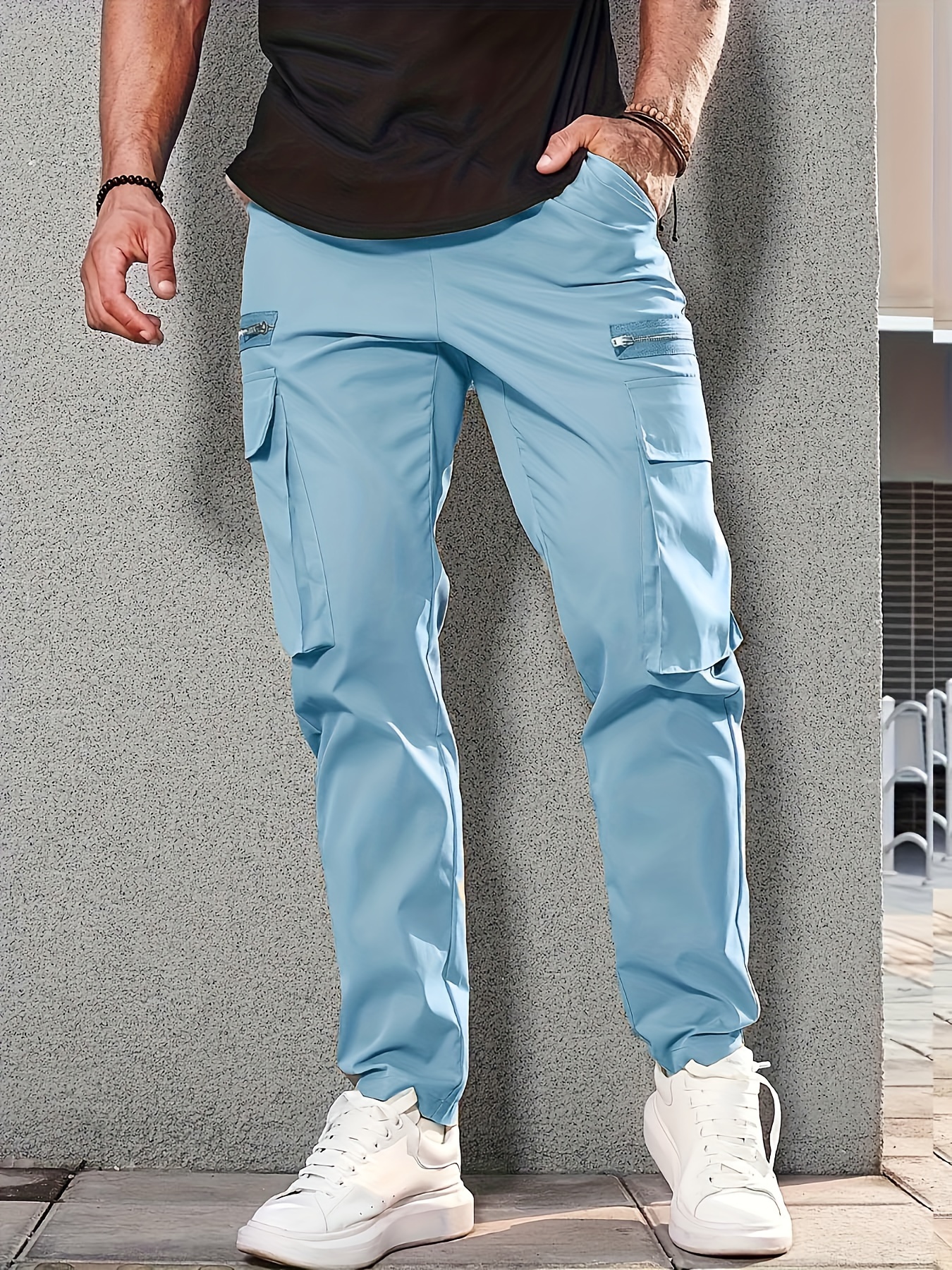 Classic Design Multi Flap Pockets Cargo Pants men's Loose - Temu Sweden