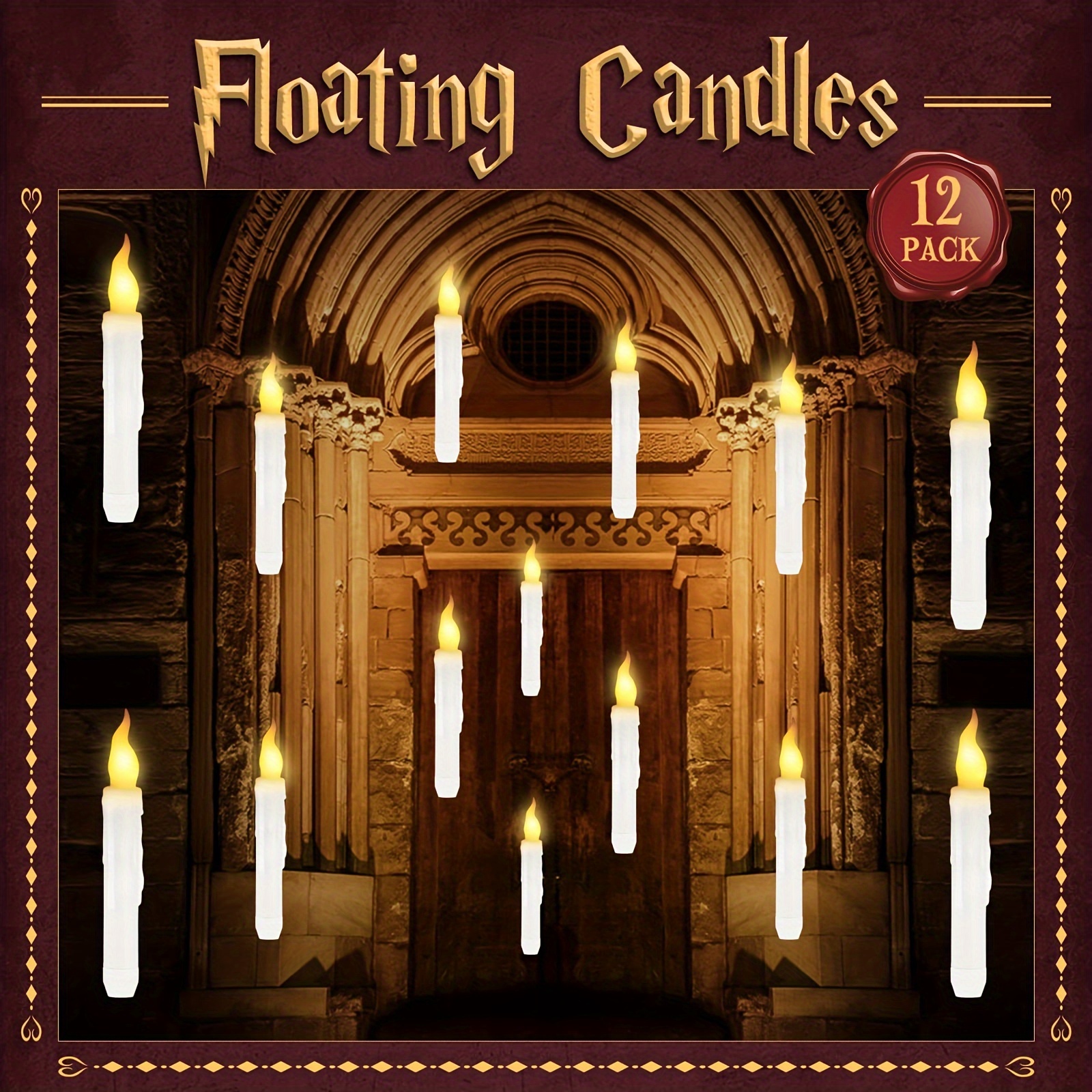 Bougies flottantes LED avec baguette magique, bougies vacillantes sans  flamme, fausses bougies lumineuses pour fête, mariage, Halloween, décor de  noël - AliExpress