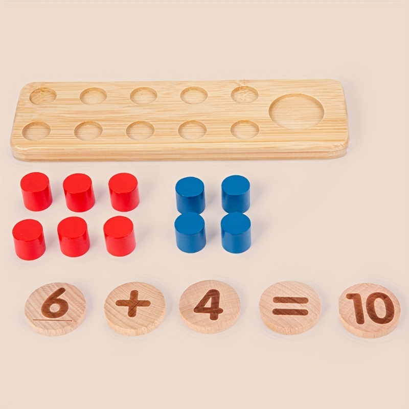 Wooden Counting Number Peg Board: Math Manipulatives Materials