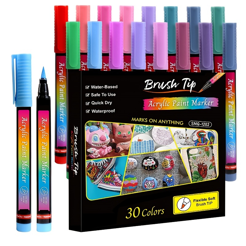 Pennarelli per pittura acrilica pennarelli Glitter, ZSCM 21 colori uova di  pasqua pennarelli per pittura pennarelli