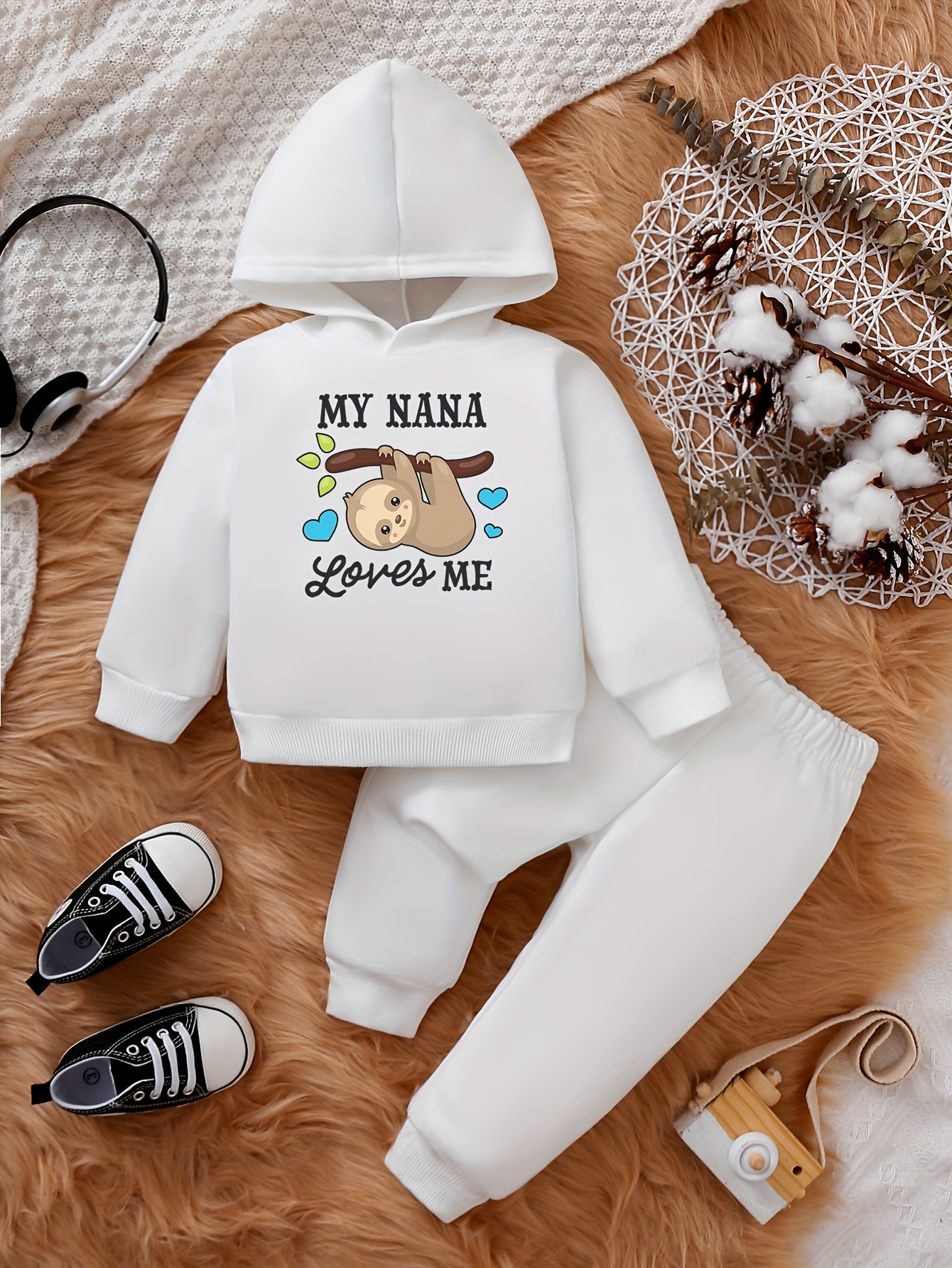 Infant Baby Girls Cute Letter Print Cartoon Sloth Pattern - Temu