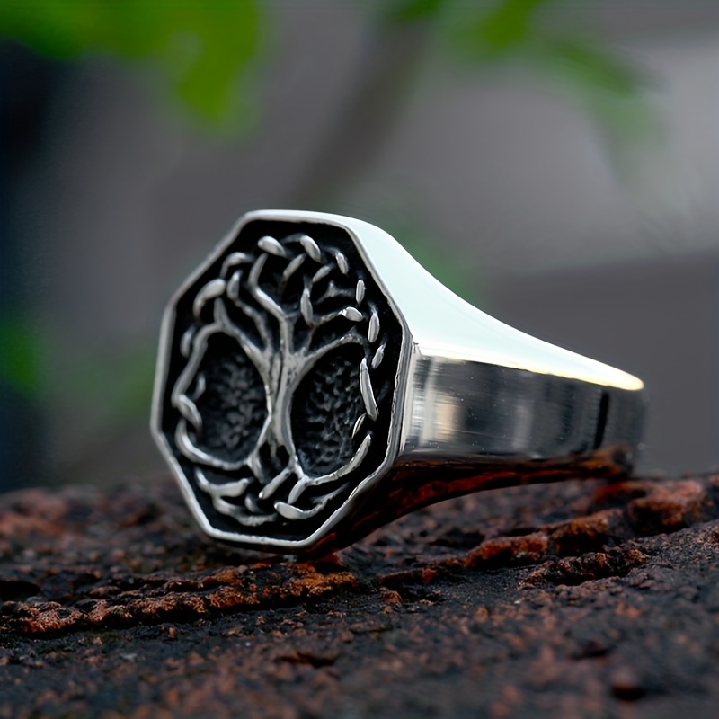 Men's Viking Amulet Tree Of Life Vintage Punk Ring