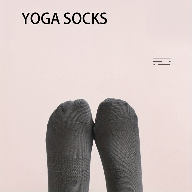 6 pares de calcetines de yoga con agarres para mujer, calcetines de  pilates, antideslizantes, diseño de media pantorrilla para yoga, pilates,  barre