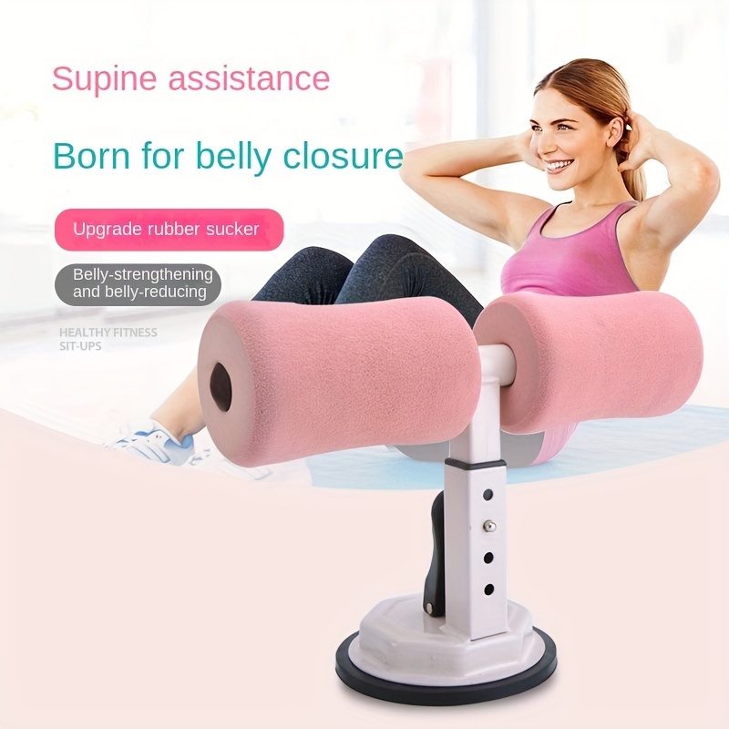 Portable Sit Up Bar Machine For Fitness Home Gym Exercise Equipment - Pink