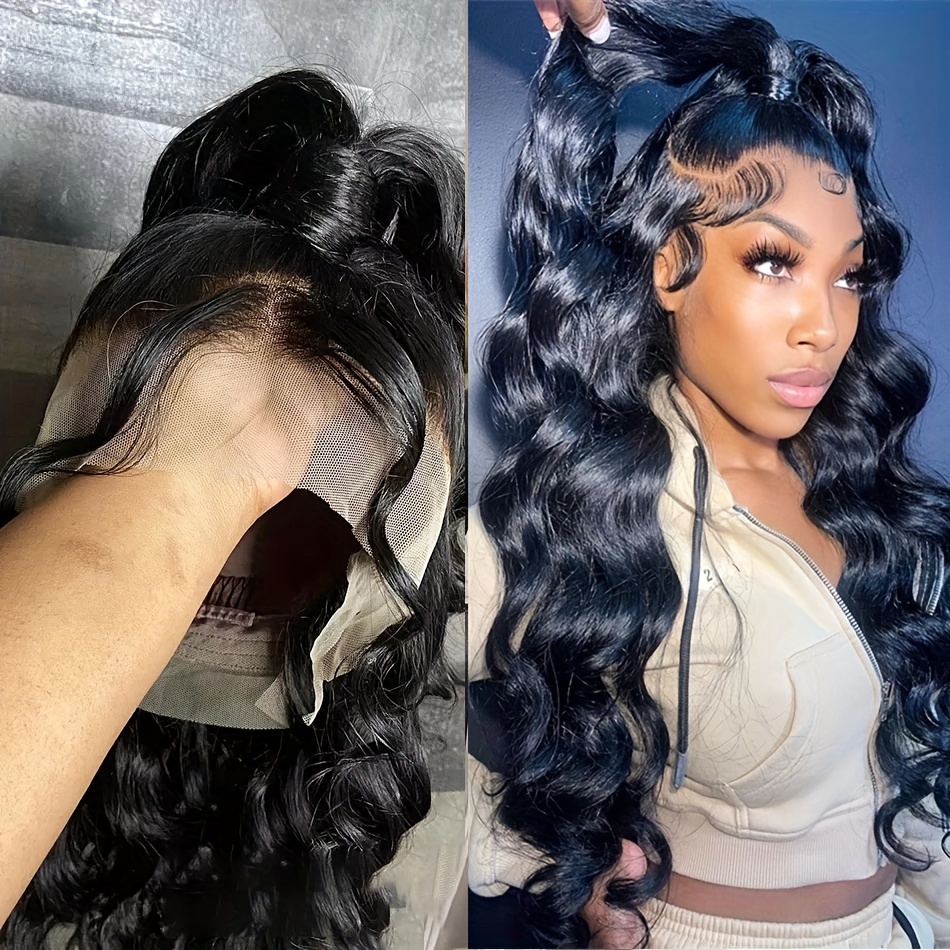 180% Density Body Wave 360 Lace Front Human Hair Wigs - Temu Canada